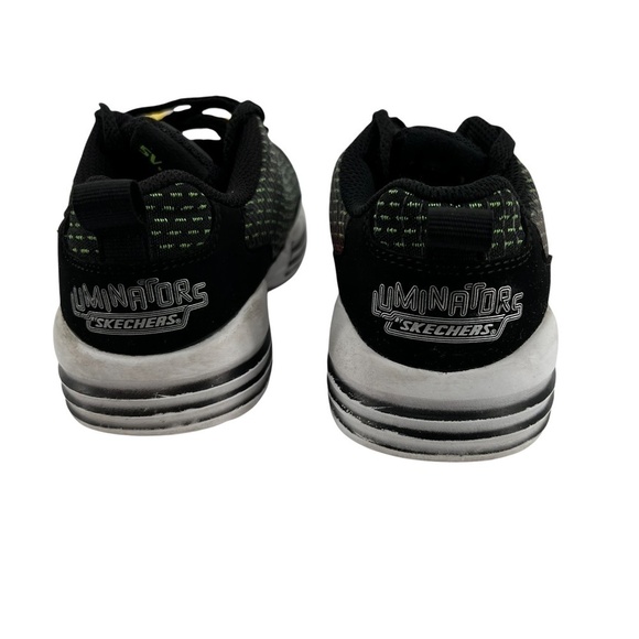 Skechers Black Luminators Light Up Lace Up Sneakers Size 13 Toddler - Picture 6 of 11